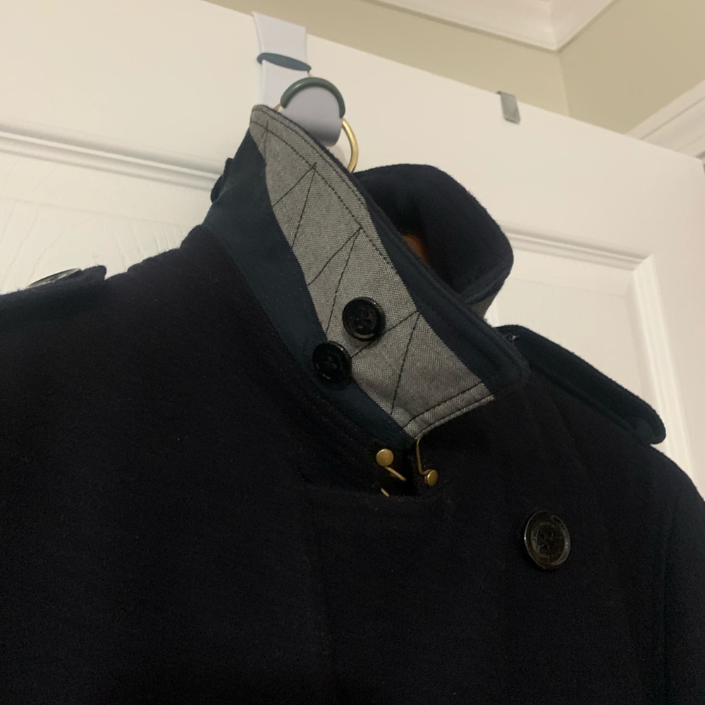 Burberry Brit men's navy wool coat size L - Picture 9 of 16